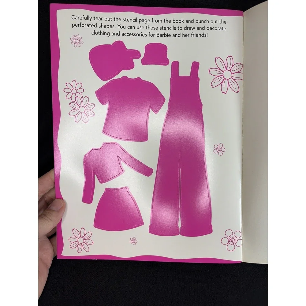 Barbie Coloring Activity Book Super Cool‎ Fun And Fashions Stencils Vintage 1999